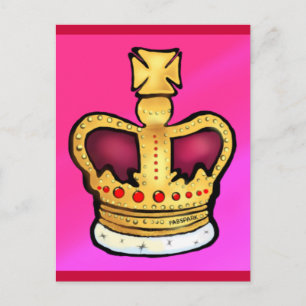 Diamond Jubilee Crown prachtige tekening Briefkaart