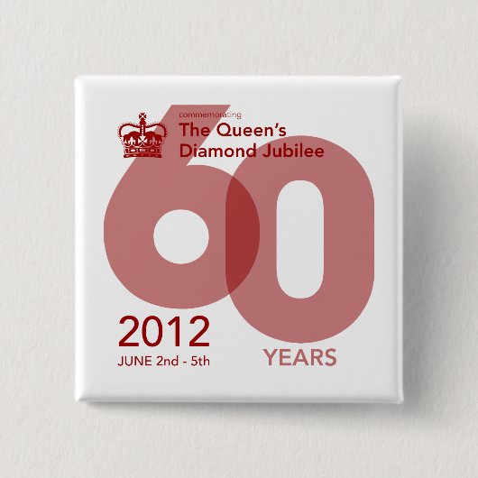 Diamond Jubilee Herdenkingsdag Button [Blok] (Voorkant)