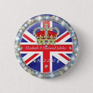 Diamond Jubilee Herdenkingsrug Button