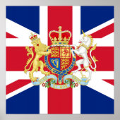 Diamond Jubilee Union Flag and Royal Crest Poster (Voorkant)
