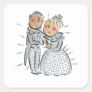 Diamond Jubileum Vierkante Sticker