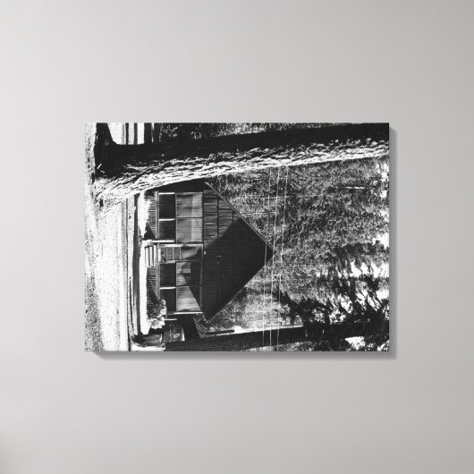 Diamond Lake, oregon Cabin Uitzicht Foto Canvas Afdruk (Voorkant)