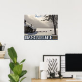 Diamond Lake Winter Marina - Geen tekst Poster (Thuiskantoor)
