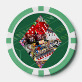 Diamond - Las Vegas Kaart Shape Poker Chips (Voorkant)