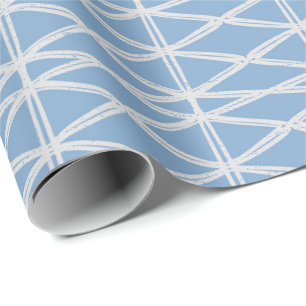 Diamond Lattice hedendaags modern driehoek blauw Cadeaupapier
