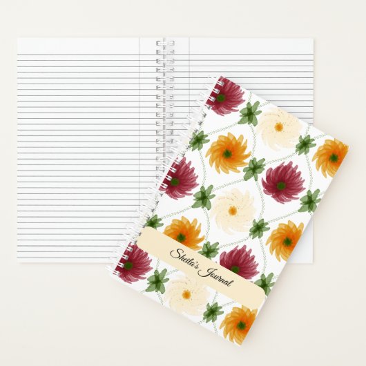 Diamond Lattice Pattern Multicoloured Notitieboek (Binnen)