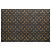 Diamond - Licht Sinaasappel op zwart Stof (Yard (91,4 cm))