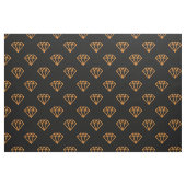 Diamond - Licht Sinaasappel op zwart Stof (Fat Quarter)