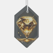 Diamond Light Black Glas Ornament (Voorkant Rechts)