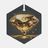 Diamond Light Black Glas Ornament (Achterkant)