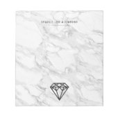 Diamond met Marmer Notitieblok (Voorkant)