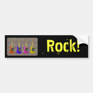Diamond Metal Guitars, Rock! Bumpersticker