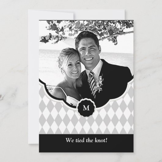 Diamond Monogram Aankondiging van een fotoweddensc (Voorkant)