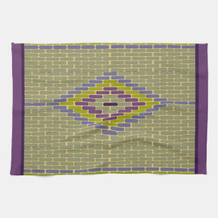 Diamond Mosaïek tegels koele kleuren keukenhanddoe Theedoek