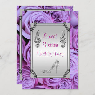 Diamond Music Note, Stiletto & Rozen Sweet 16 Kaart