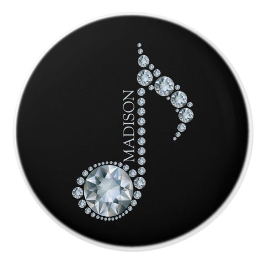 Diamond Note Ceramic Knob. Keramische Knop (Voorkant)