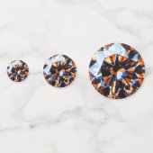 Diamond Oranje Crystal Pattern Confetti (Achterkanten)