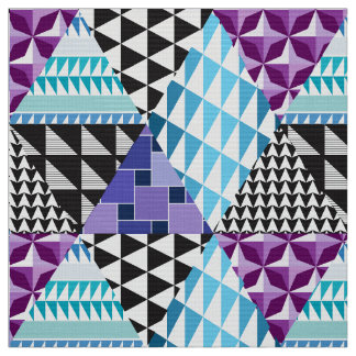 Diamond Patchwork Paars Stof