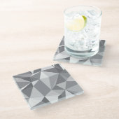 Diamond Pattern - Abstract veelhoek Glazen Onderzetter (Schuin)