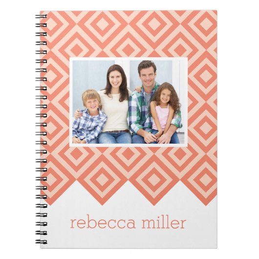 Diamond Pattern Custom Notitieboek (Voorkant)