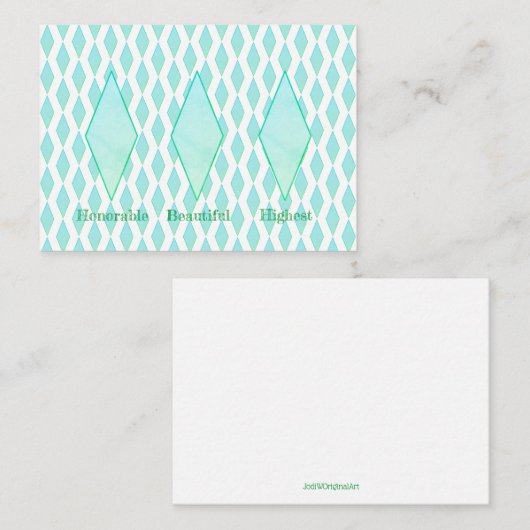 Diamond pattern Enclosure Card Informatiekaartje (Voorkant / Achterkant)