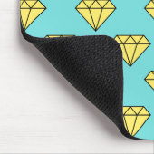 Diamond Pattern - Geel & Turquoise Muismat (Hoek)