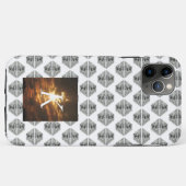 Diamond Pattern iPhone case Gemstone Initiaal (Achterkant (horizontaal))