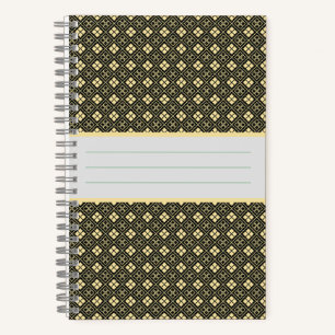 Diamond Pattern Noir Notitieboek