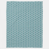 Diamond Pattern on Blauwgroen Background Fleece Deken (Voorkant)