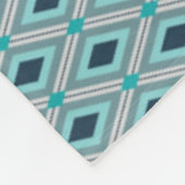 Diamond Pattern on Blauwgroen Background Fleece Deken (Hoek)