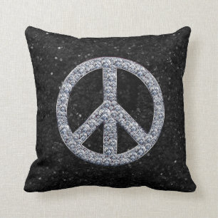 Diamond Peace Sign Pillow Kussen