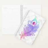 Diamond Peacock Feathers Marble Planner (Display)
