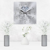 Diamond Personalized 60e verjaardag Gifts CLOCK Vierkante Klok