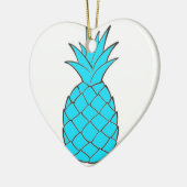 Diamond Pineapple Heart Ornament (Links)