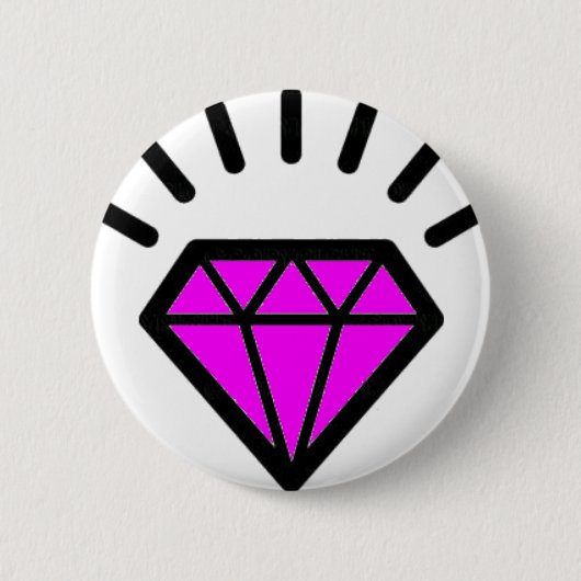 diamond-pink ronde button 5,7 cm (Voorkant)