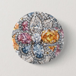 Diamond Puakenikeni Broach Ronde Button 5,7 Cm