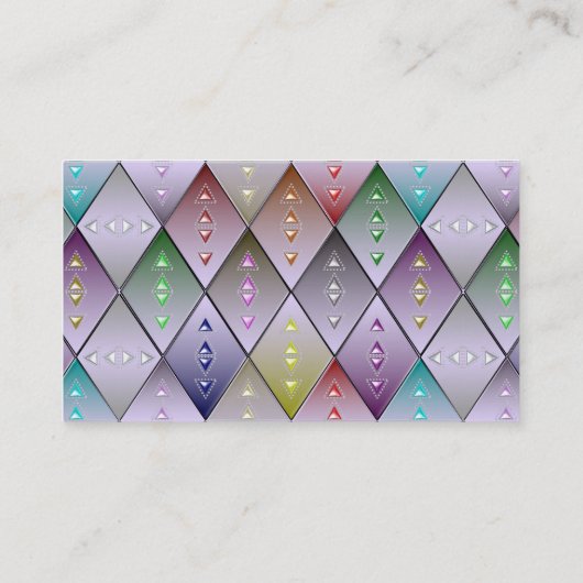Diamond Quilt Pattern - Aangepaste Visitekaartjes (Achterkant)