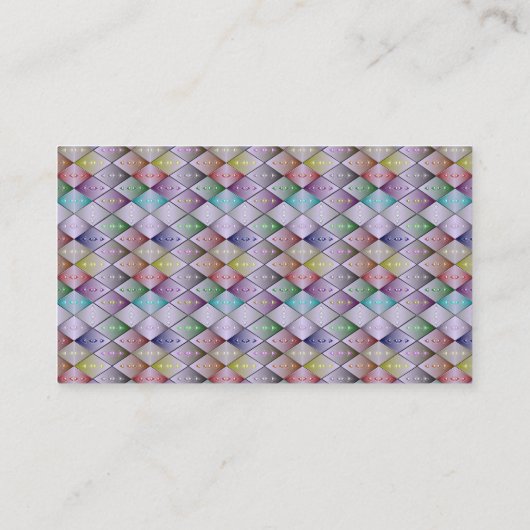 Diamond Quilt Pattern - Aangepaste Visitekaartjes (Achterkant)