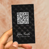 Diamond Quilt QR Code DJ Music Carte de visite