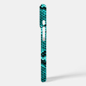 Diamond Rattlesnake Snake Skin aqua Case-Mate iPhone Case (Achterkant / Links)