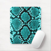 Diamond Rattlesnake Snake Skin aqua Muismat (Met muis)