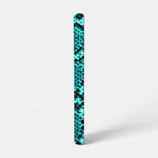 Diamond Rattlesnake Snake Skin aqua Samsung Galaxy Hoesje (Linkerkant)