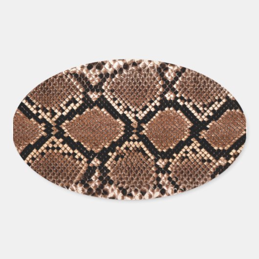 Diamond Rattlesnake Snake Skin Ovale Sticker (Voorkant)