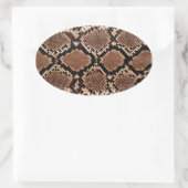 Diamond Rattlesnake Snake Skin Ovale Sticker (Tas)