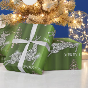 Diamond rendier Merry Christmas Luxe Cadeaupapier