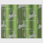 Diamond rendier Merry Christmas Luxe Cadeaupapier (Vlak)