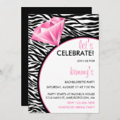 Diamond Ring Bling Bachelorette Party Kaart (Voorkant / Achterkant)