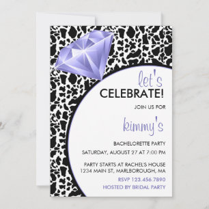 Diamond Ring Bling Bachelorette Party Kaart