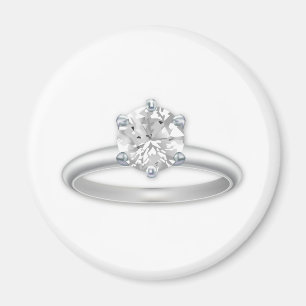 Diamond Ring Bling Clipart Graphic Magneet