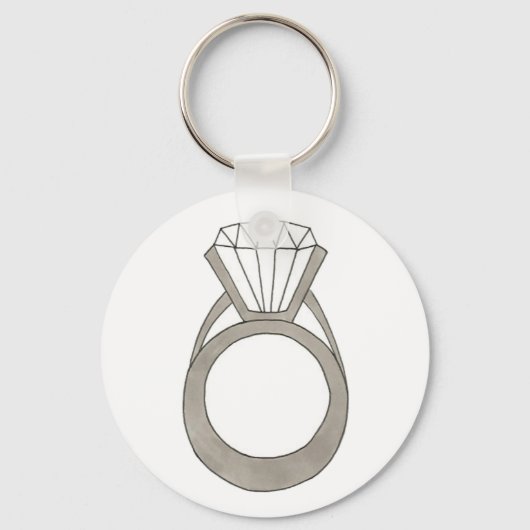 Diamond Ring Bling Jewelry Bride Wedding Sleutelha Sleutelhanger (Voorkant)